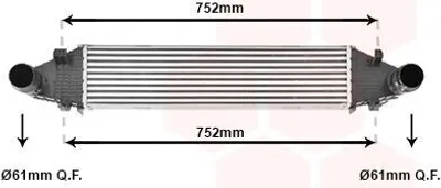 Produktbild von VAN WEZEL 30004596 Ladeluftkühler LLK passend für MERCEDES-BENZ C-Klasse Limousine (W204) Turbo Intercooler