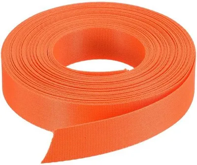 Immagine prodotto di Cinghia in nylon, 1 pollice di larghezza, 15 yardi di lunghezza, color arancione chiaro, ideale per zaini, cinghie di trasporto, cinture da viaggio, nastro in nylon