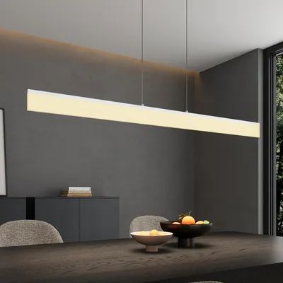 Produktbild von doporro Pendelleuchte LED Hängelampe dimmbar Hängeleuchte höhenverstellbar 90.5cm Esszimmerlampe mit Fernbedienung Weiß 20W Wohnzimmerlampe