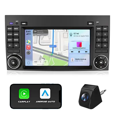 Produktbild von 7'' Autoradio Carplay KAM 2+32GB Für Mercedes-Benz A/B Klasse W169 W639 W245 W906 VW Crafter Sprinter GPS Navi WiFi Bluetooth SWC FM RDS DSP DAB+