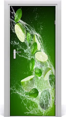Produktbild von Tulup Türaufkleber 85x205 cm Dekorative Aufkleber Selbstklebend Wasserdichte Tapete Abnehmbar Schlafzimmer Wohnzimmer Wohnkultur - Limette