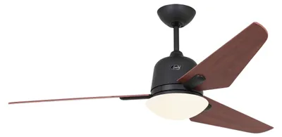 Obrázek produktu pro Energeticky úsporný stropní ventilátor s osvětlením a dálkovým ovládáním Eco Aviatos 132 cm čedičově šedý / třešňové dřevo