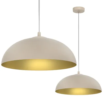 Obrázek produktu pro Závěsné svítidlo, stropní svítidlo, stínidlo, materiál: kašmír, barva: zlatá, průměr: 37 cm, patice: E27 – Moderní závěsné svítidlo do obývacího pokoje, designové