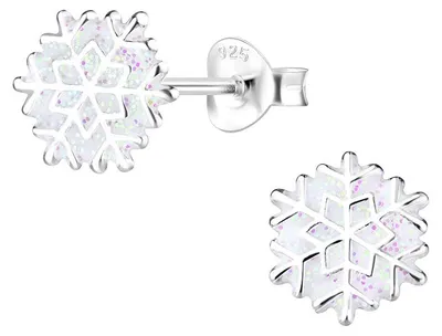 Produktbild von Ohrringe Kinder Silber 925: Ohrstecker Schneeflocke