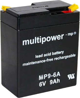 Produktbild von Multipower Blei-Akku MP9-6A, HPS-682F, FG10801, WP9-6A Akku