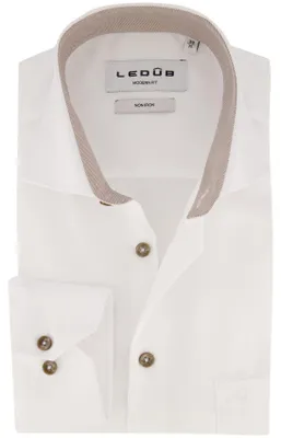 Produktbild von overhemden Ledub Modern Fit wit strijkvrij