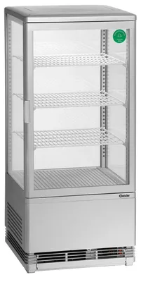 Produktbild von Mini-Kühlvitrine 78 Liter, silber