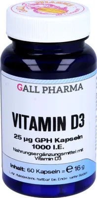 Zdjęcie produktu dla Witamina D3, 25 µg, kapsułki miękkie, 60 sztuk
