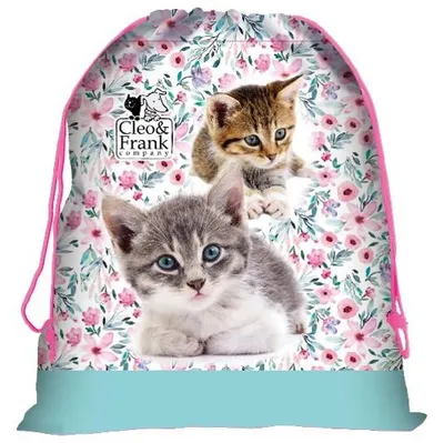 Produktbild von Goldkids - Kordelzugbeutel - Kordelzug Turnbeutel String Schwimmbeutel Kordelzug, Rucksack Streifen für Fitnessstudio Schwimmen Schuhbeutel - Katze