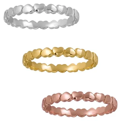 Produktbild von Silber Ring mit Herzen: Fingerring Herz 54 (17.2 mm Ø) Silber