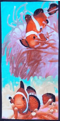 Produktbild von Bouton Strandtuch Liegetuch Saunatuch Duschtuch 76x152 Fische Koralle Meer 62150