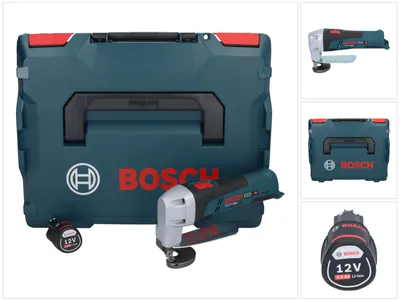 Obrázek produktu pro Bosch GSC 12V-13 Profesionální akumulátorové nůžky na plech 12 V + 1x akumulátor 2,0 Ah + L-Boxx - bez nabíječky