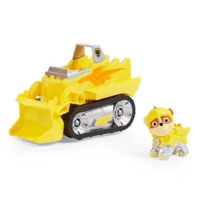 Immagine prodotto di PAW Patrol | Veicolo Rescue Knights di Rubble | Bulldozer con personaggio | Giochi per bambini dai 3 anni in su
