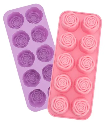 Silikonformen Rose 2er-Set, 20 Fächer, wiederverwendbar