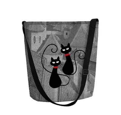 Image de Sac en feutre FUNKY, modèle "Cats", référence FY03
