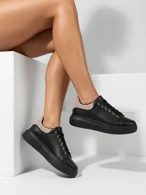 Zdjęcie produktu dla Damskie sneakersy Callista Royalfashion czarne platformy , rozmiar 37