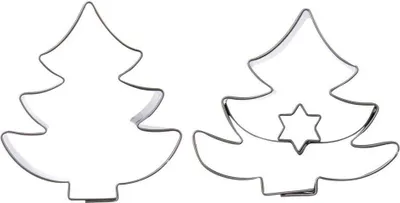 Produktbild von 2x Ausstechform Weihnachtsbaum Ausstechform für Kekse Lebkuchen