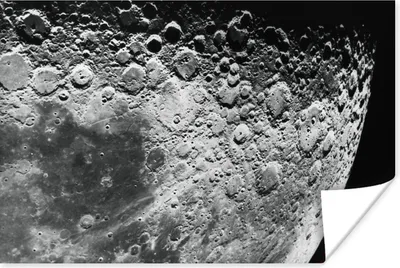 Produktbild von MuchoWow® Poster Mond - Weltraum - Schwarz 120x80 cm - Bilder