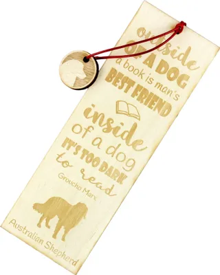 Image de Berger australien - marque-page avec chien, marque-page personnalisé, cadeau pour les passionnés de lecture de la marque Art-Dog