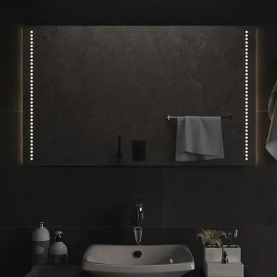 Produktbild von LED-Badspiegel 60x100 cm Wandspiegel, Lichtspiegel Badezimmer LED Spiegel Dekorativer Schminkspiegel, Hängespiegel für Schlafzimmer, Wohnzimmer, Bad, Flur -A