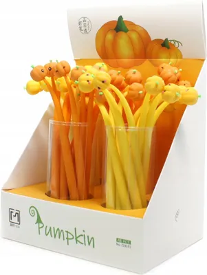 Zdjęcie produktu dla Cienkopis Pomarańczowa Dynia Halloween Długopis Gumowy
