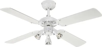 Immagine prodotto di Ventilatore da soffitto Princess Euro Bianco 105 cm con luce e catenelle
