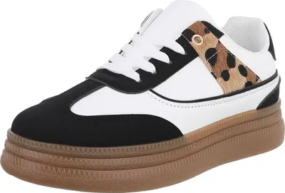 Produktbild von Ital-Design Damen Freizeitschuhe  Lederoptik, Synthetikoptik Sneakers Low 88828168 Weiß Gr.  37