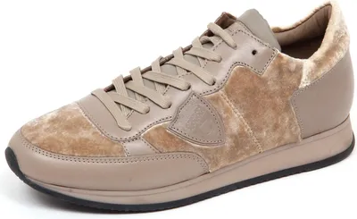 Produktbild von F6586 sneaker donna Leder/Samt PHILIPPE MODEL Vintage-Effekt Schuh Frau