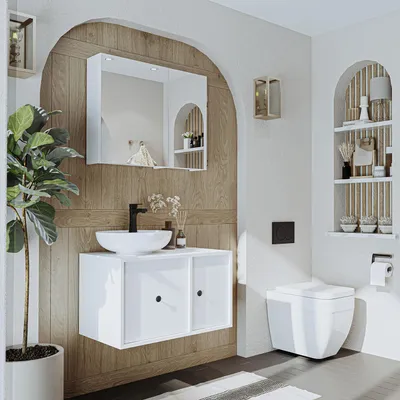 Obrázek produktu pro Roomart GUSTO-I-75 – 3dílná koupelnová sestava, šířka 75 cm, bílá