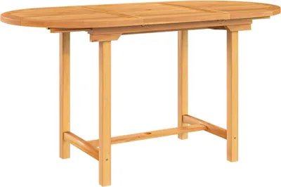 Image de Table de jardin extensible 110-160x80x75 cm teck massif