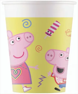 Obrázek produktu pro Párty papírové kelímky prasátko Peppa pig - 200 ml - 8 ks
