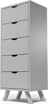 Produktbild von Skandinavische lumpenhändler Viking 5 Schubladen aus Massivholz - Grau