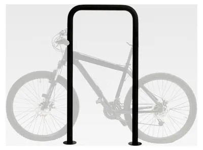 Produktbild von Fahrradbügel, Fahrradständer Anlehnbügel Bügel Absperrung, In-/Outdoor Stahl pulverbeschichtet 120x70x12cm