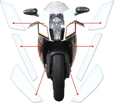Produktbild von Lackschutzfolie Steinschlagschutz passend für KTM RC8 R 1190 2015+
