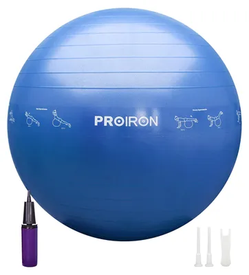 Produktbild von PROIRON Gymnastikball Pezziball Sitzball Büro mit Lehrposen, Anti-Burst Stabilitätsball Yoga Ball Stuhl 55/65/75 cm mit Pumpe und Stecker