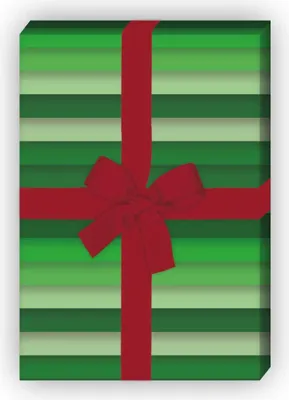 Produktbild von Schickes Geschenkpapier mit Designer Streifen in grün - G6261, 32 x 48cm