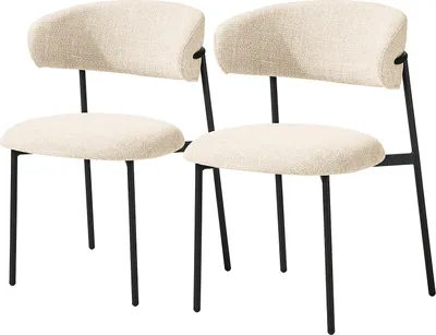 Produktbild von home24 Polsterstuhl - 2er-Set - Strukturstoff / Edelstahl