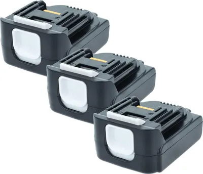 Produktbild von vhbw 3x Akku Ersatz für Makita 194065-3, 194066-1, BL1415, BL1430, JT6226, LGG1230, LGG1430, MAK1430Li für Werkzeug (2000 mAh, Li-Ion, 14,4 V)