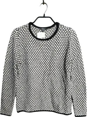 Zdjęcie produktu dla Montego Sweter Damski Stylowy Wygodny Ciepły Czarny Białe Kropki Rozmiar S