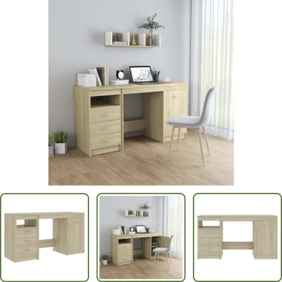 Immagine prodotto di The Living Store Scrivania Sonoma rovere 140x50x76 cm materiale legno