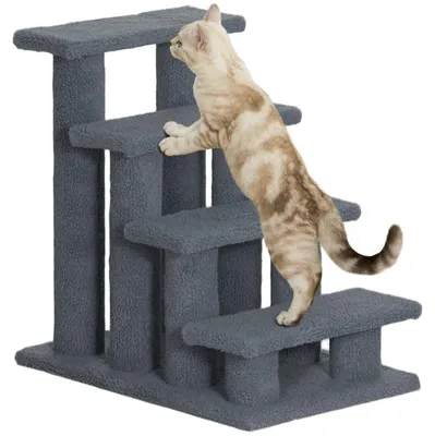 Produktbild von Katzentreppe 4 Stufen Tiertreppe Treppe für Katze Haustiertreppe, für Sofa Bett Katzen