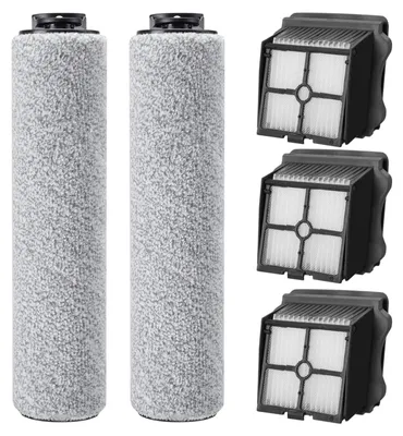 Produktbild von 5 Stück Zubehörset für Tineco iFloor3 / Floor One S3 Nass-und Trockensauger Ersatzteile Enthält 2 Bürstenrolle 3 HEPA-Filter | Für Nass-Trockensauger Bodenreinigung