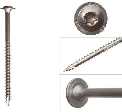 Obrázok produktu pre Skrutky s hlavou A2 z nehrdzavejúcej ocele 8 x 100 mm Torx 40 - balenie 50 kusov