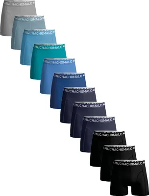 Produktbild von Muchachomalo Herren Boxershorts - 12er Pack - Baumwolle Stretch - U-SOLID1010-971 - XXXL