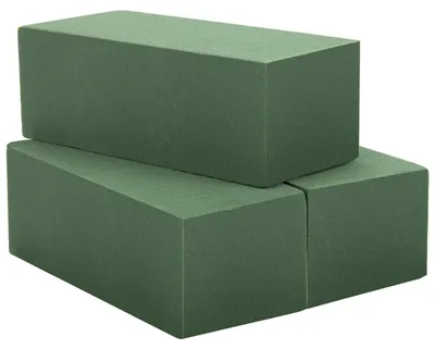 Blumenschaum-Set, nassfest, 20x9x6 cm, 3 Stück, quadratisch