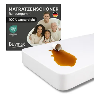 Produktbild von Buymax® Matratzenschoner 100x200 cm Rundumgummi mit Seitenwänden Wasserdicht Matratzenauflage Inkontinenz Matratzen