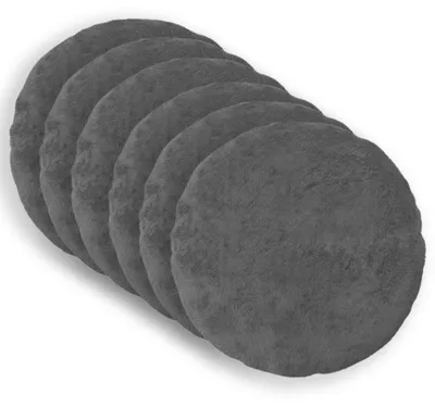 Image de vidaXL, housses de coussin, 6 pièces, HEERLEN, gris foncé, diamètre 60 cm