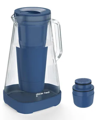 Wasserfilterkanne aus Glas, 2,5 l, BPA-frei, blau