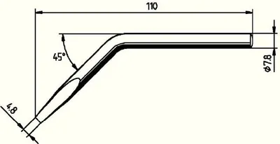 Produktbild von Ersa Lötspitze Serie 152 abgew.B.4,8mm 0082 JD/SB