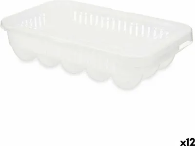 Obrázek produktu pro Kinvara kelímek na vejce Bílý průhledný plast 17,5 x 7 x 28,5 cm (12 kusů)
